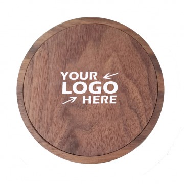 Wood Hollowed-Out Work Luminous Logo Wireless Phone Fast Charger